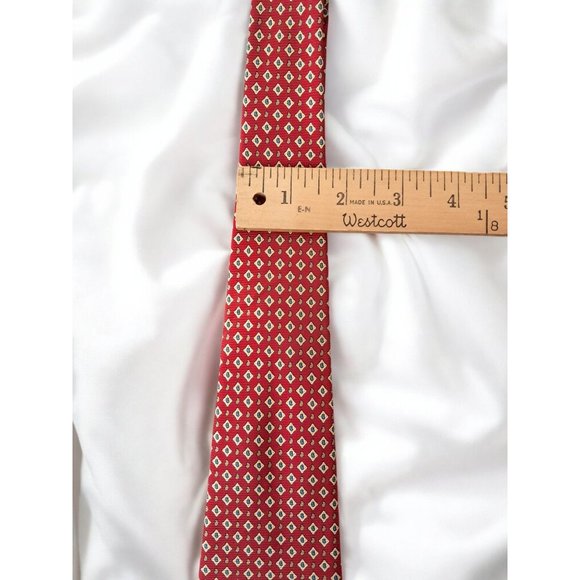 Vintage Giulio Randi Red Geometric Silk Tie – Made in Italy - Picture 8 of 10